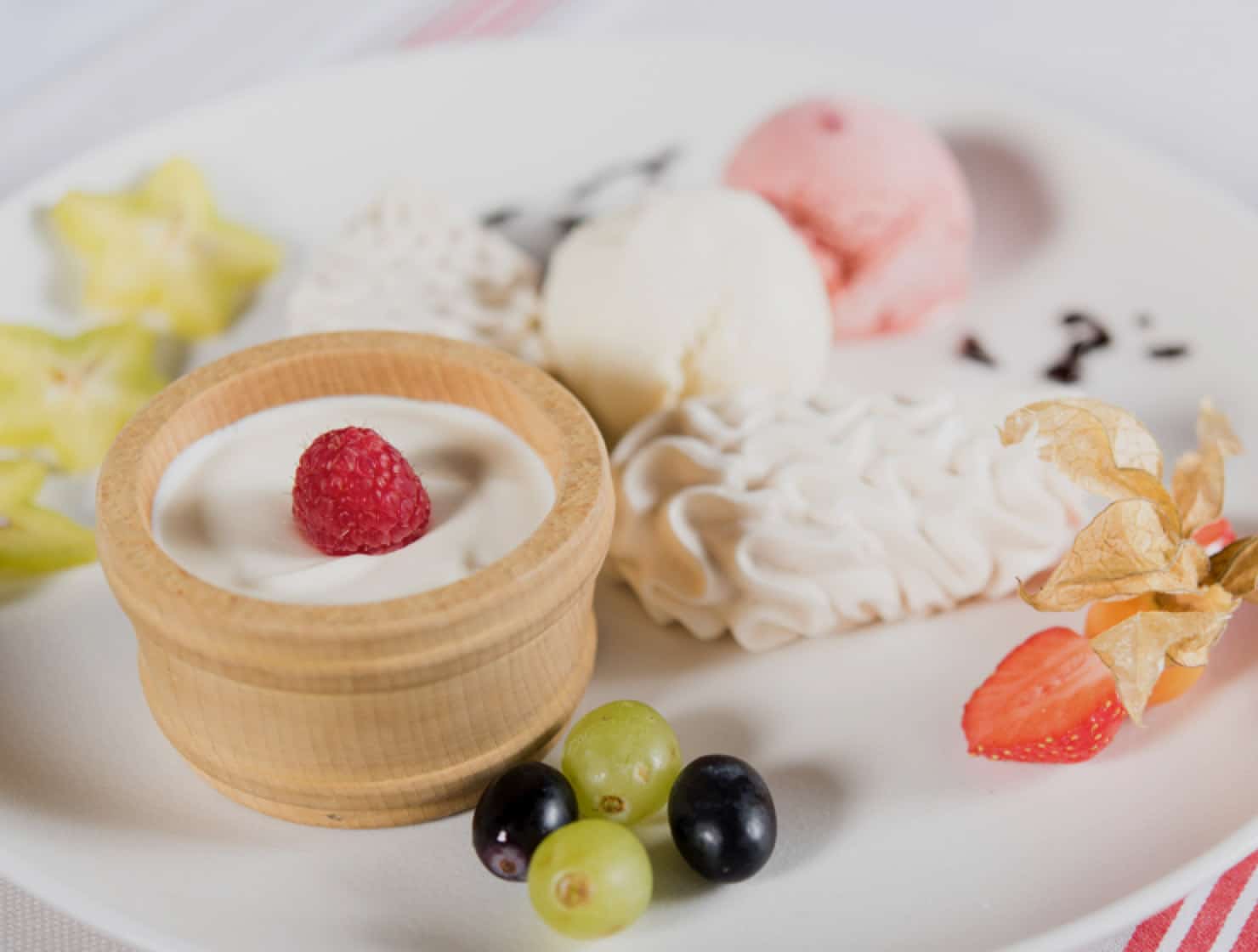 Restaurant le Museum Montreux La carte - Desserts à la crème glacée et sorbet